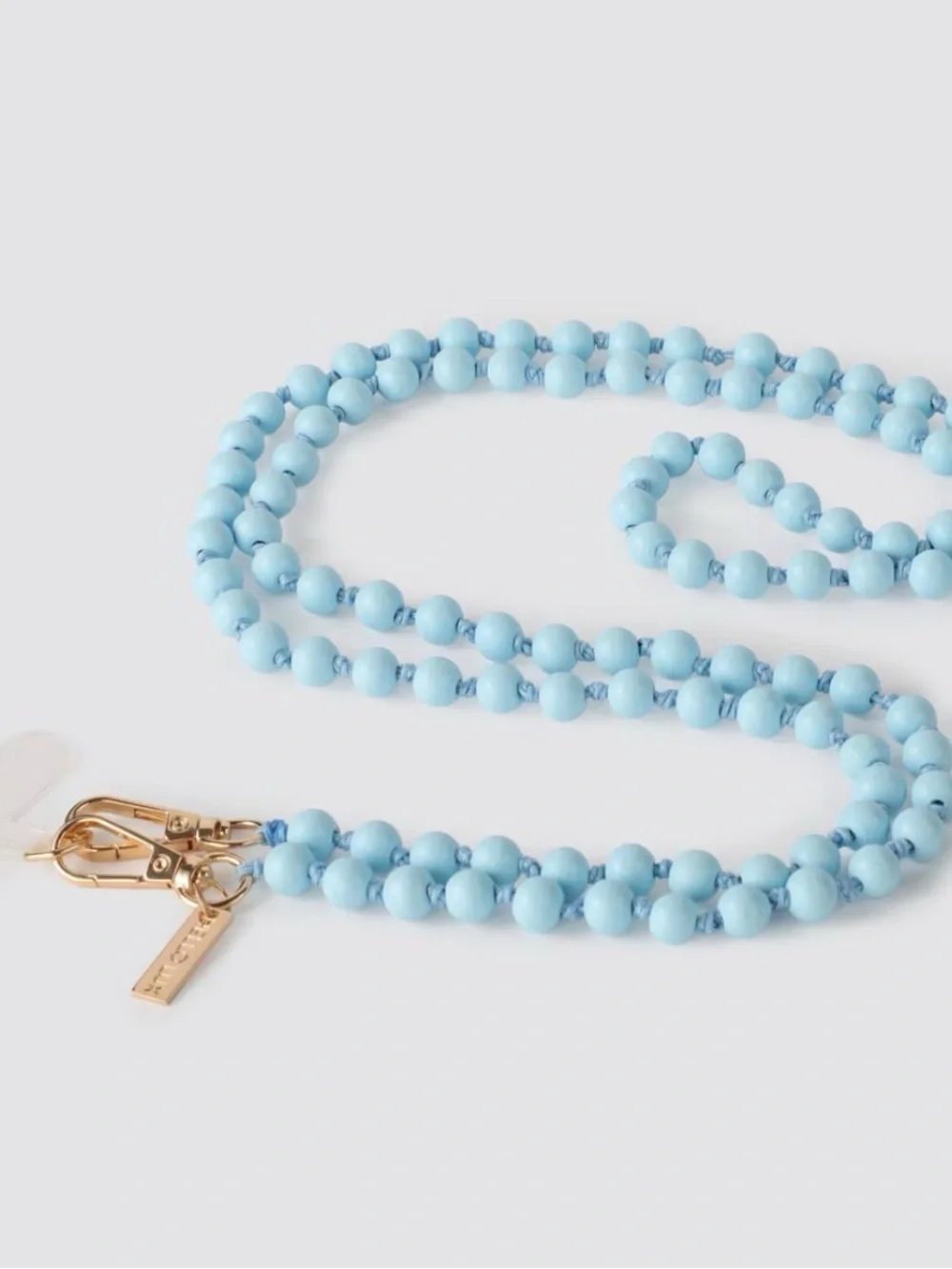 Sky Blue Beaded Lanyard Necklace - Women Jewelry